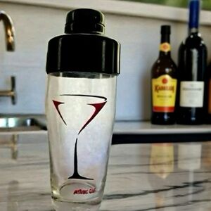 Kahlua Logo Cocktail/Martini Shaker “Anything Goes”, MCM Style, Bar Accessory